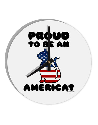 Proud to Be an Americat 10 InchRound Wall Clock by TooLoud-Wall Clock-TooLoud-White-Davson Sales