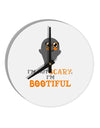 BOOtiful Ghost Orange 10 InchRound Wall Clock-Wall Clock-TooLoud-White-Davson Sales