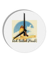 Red-tailed Hawk Text 10 InchRound Wall Clock-Wall Clock-TooLoud-White-Davson Sales