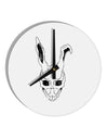 Scary Bunny Face White Distressed 10 InchRound Wall Clock-Wall Clock-TooLoud-White-Davson Sales