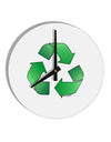 Recycle Green 10 InchRound Wall Clock by TooLoud-Wall Clock-TooLoud-White-Davson Sales