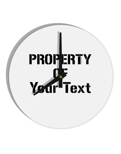 Personalized Property Of 10 InchRound Wall Clock-Wall Clock-TooLoud-White-Davson Sales