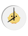 Cute Little Chick - Yellow 10 InchRound Wall Clock by TooLoud-Wall Clock-TooLoud-White-Davson Sales