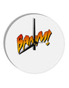 Onomatopoeia BAMM 10 InchRound Wall Clock-Wall Clock-TooLoud-White-Davson Sales