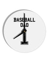 Baseball Dad Jersey 10 InchRound Wall Clock by TooLoud-Wall Clock-TooLoud-White-Davson Sales