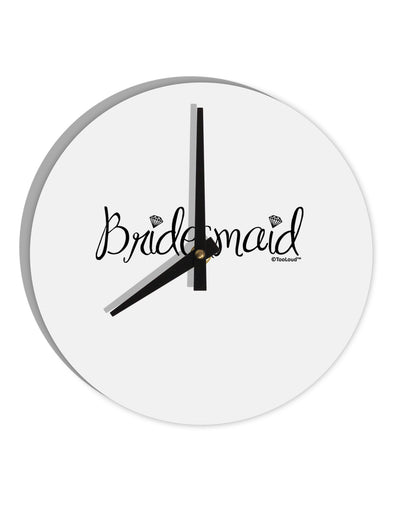 Bridesmaid Design - Diamonds 10 InchRound Wall Clock-Wall Clock-TooLoud-White-Davson Sales