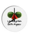 Locally Grown Organic Melons 10 InchRound Wall Clock-Wall Clock-TooLoud-White-Davson Sales