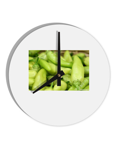 Buy Local - Jalapenos 10 InchRound Wall Clock-Wall Clock-TooLoud-White-Davson Sales