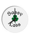 Sassy Lass St Patricks Day 10 InchRound Wall Clock-Wall Clock-TooLoud-White-Davson Sales