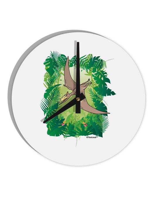 Pterosaurs - Without Name 10 InchRound Wall Clock by TooLoud-Wall Clock-TooLoud-White-Davson Sales