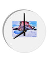 TooLoud Victor Mines Colorado Watercolor 10 InchRound Wall Clock-Wall Clock-TooLoud-White-Davson Sales