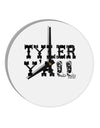 Tyler Y'all - Southwestern Style 10 InchRound Wall Clock-Wall Clock-TooLoud-White-Davson Sales