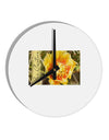 Bee Cactus with Text 10 InchRound Wall Clock-Wall Clock-TooLoud-White-Davson Sales