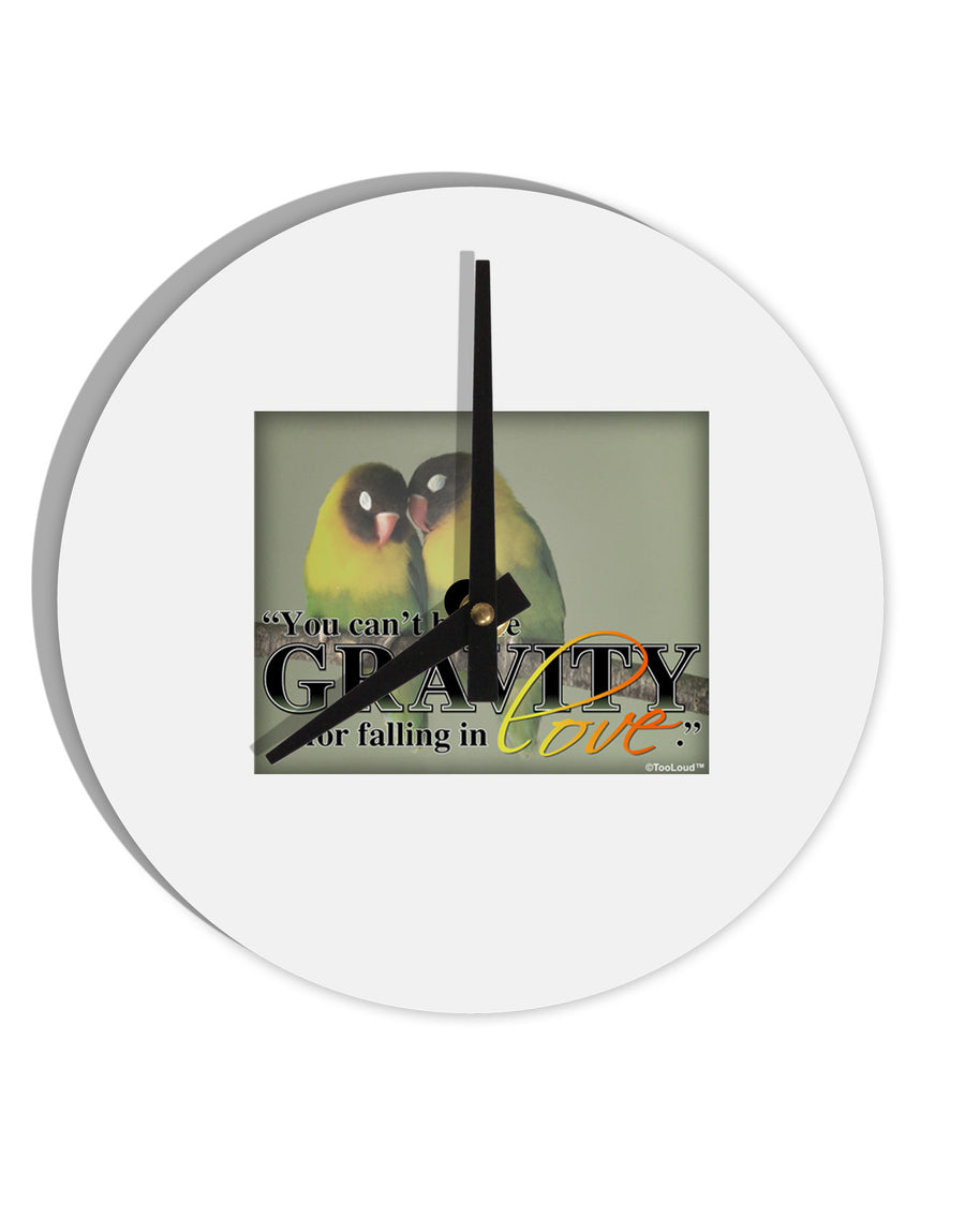 Can't Blame Gravity 10 InchRound Wall Clock-Wall Clock-TooLoud-White-Davson Sales