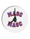 Masc 4 Masc College Stud 10 InchRound Wall Clock by TooLoud-Wall Clock-TooLoud-White-Davson Sales