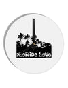 Florida Love - Palm Trees Cutout Design 10 InchRound Wall Clock by TooLoud-Wall Clock-TooLoud-White-Davson Sales