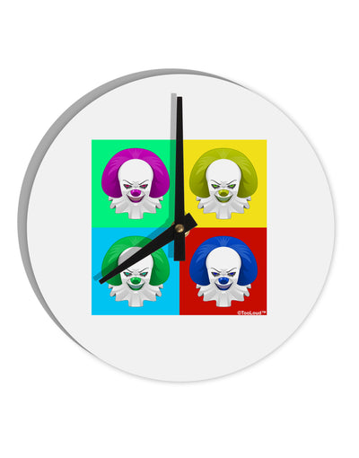 Clown Face Pop Art 2 10 InchRound Wall Clock-Wall Clock-TooLoud-White-Davson Sales