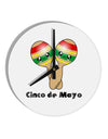 Cute Maracas Design - Cinco de Mayo 10 InchRound Wall Clock by TooLoud-Wall Clock-TooLoud-White-Davson Sales