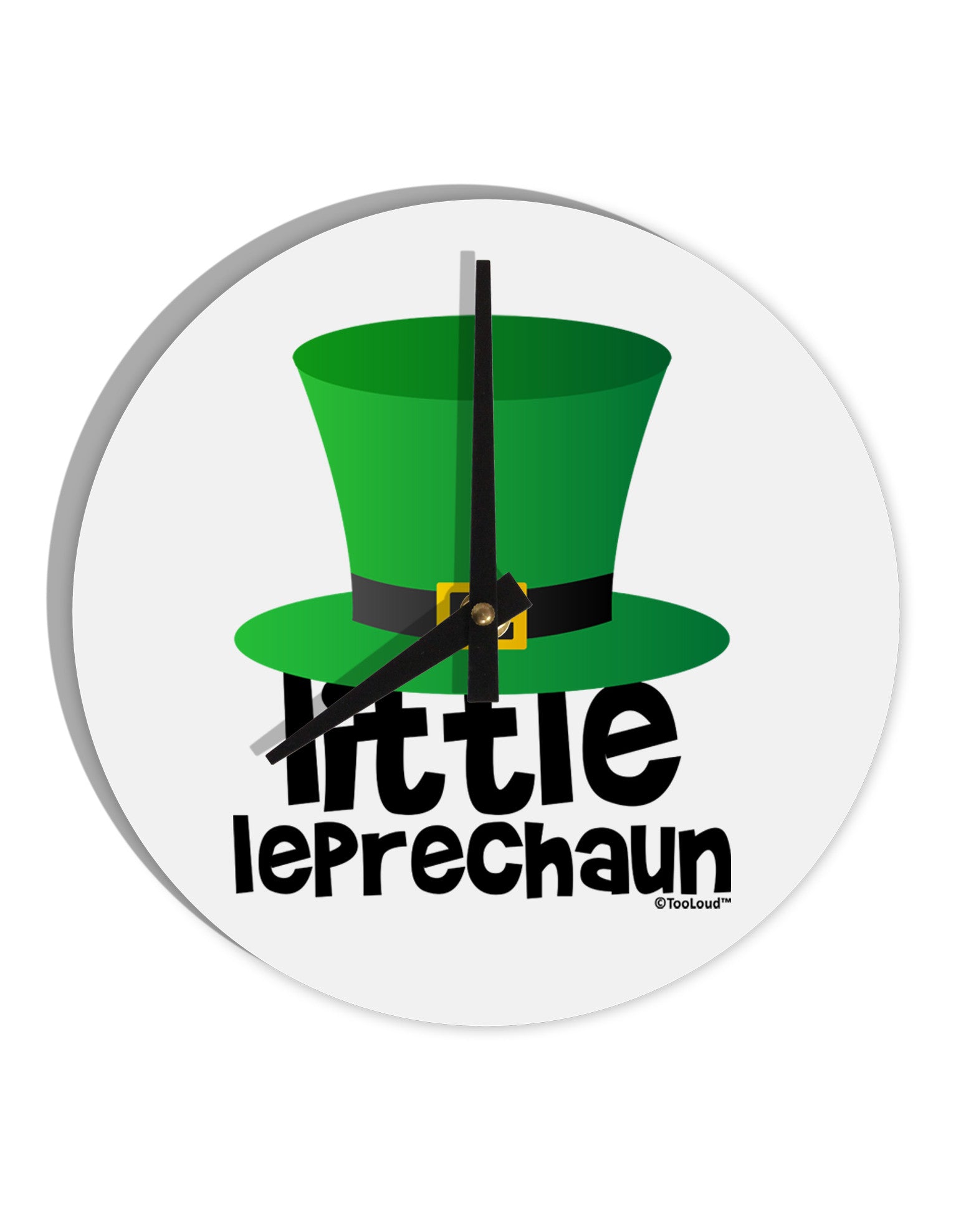 Little Leprechaun - St. Patrick's Day 10 InchRound Wall Clock by TooLoud-Wall Clock-TooLoud-White-Davson Sales