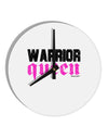 Warrior Queen Pink Script 10 InchRound Wall Clock-Wall Clock-TooLoud-White-Davson Sales