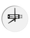 Data Nerd USB 10 InchRound Wall Clock by TooLoud-Wall Clock-TooLoud-White-Davson Sales