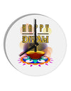 Happy Diwali - Rangoli and Diya 10 InchRound Wall Clock by TooLoud-Wall Clock-TooLoud-White-Davson Sales