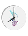 Music Note Typography 10 InchRound Wall Clock-Wall Clock-TooLoud-White-Davson Sales