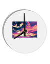 Blue Mesa Reservoir Surreal 10 InchRound Wall Clock-Wall Clock-TooLoud-White-Davson Sales