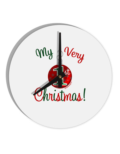 My Very 1st Christmas 10 InchRound Wall Clock-Wall Clock-TooLoud-White-Davson Sales