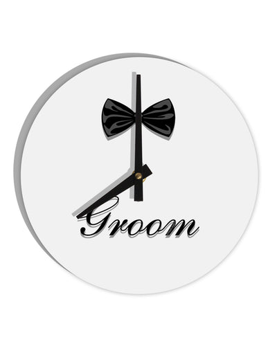 Tuxedo - Groom 10 InchRound Wall Clock-Wall Clock-TooLoud-White-Davson Sales