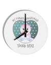 Personalized My First Christmas Snowbaby Girl 10 InchRound Wall Clock-Wall Clock-TooLoud-White-Davson Sales