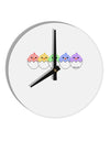 Cute Hatching Chicks Group #2 10 InchRound Wall Clock by TooLoud-Wall Clock-TooLoud-White-Davson Sales