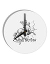 Sagittarius Illustration 10 InchRound Wall Clock-Wall Clock-TooLoud-White-Davson Sales