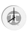 Pi Day Design - Pi Circle Cutout 10 InchRound Wall Clock by TooLoud-Wall Clock-TooLoud-White-Davson Sales