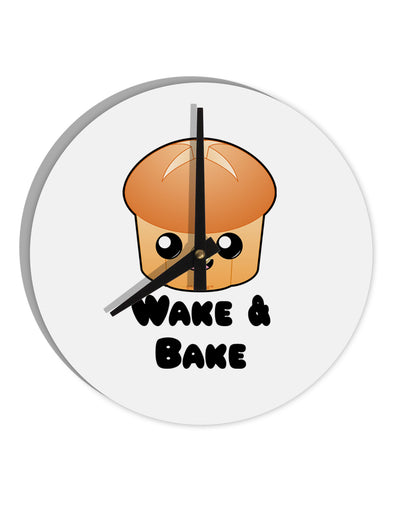 TooLoud Wake and Bake Cute Roll 10 InchRound Wall Clock-Wall Clock-TooLoud-White-Davson Sales