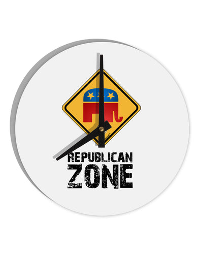 Republican Zone 10 InchRound Wall Clock-Wall Clock-TooLoud-White-Davson Sales
