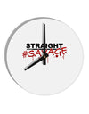 Straight Savage 10 InchRound Wall Clock-Wall Clock-TooLoud-White-Davson Sales