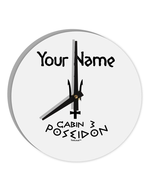 Personalized Cabin 3 Poseidon 10 InchRound Wall Clock-Wall Clock-TooLoud-White-Davson Sales