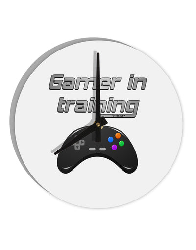 Gamer In Training Color 10 InchRound Wall Clock by TooLoud-Wall Clock-TooLoud-White-Davson Sales