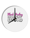 Black Friday Shopping Squad 10 InchRound Wall Clock-Wall Clock-TooLoud-White-Davson Sales