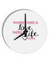 TooLoud Where There Is Love Gandhi 10 InchRound Wall Clock-Wall Clock-TooLoud-White-Davson Sales