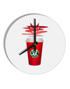 Red Cup Satan Coffee 10 InchRound Wall Clock by TooLoud-Wall Clock-TooLoud-White-Davson Sales