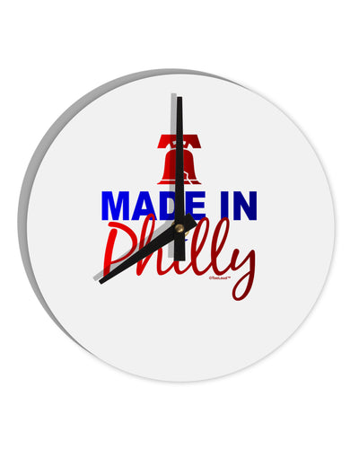 Made In Philly 10 InchRound Wall Clock-Wall Clock-TooLoud-White-Davson Sales