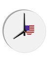 American Flag Faux Pocket Design 10 InchRound Wall Clock by TooLoud-Wall Clock-TooLoud-White-Davson Sales