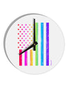 American Pride - Rainbow Flag 10 InchRound Wall Clock-Wall Clock-TooLoud-White-Davson Sales