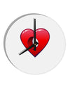 Hole Heartedly Broken Heart 10 InchRound Wall Clock by TooLoud-Wall Clock-TooLoud-White-Davson Sales