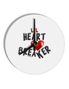 Lil Heart Breaker 10 InchRound Wall Clock-Wall Clock-TooLoud-White-Davson Sales