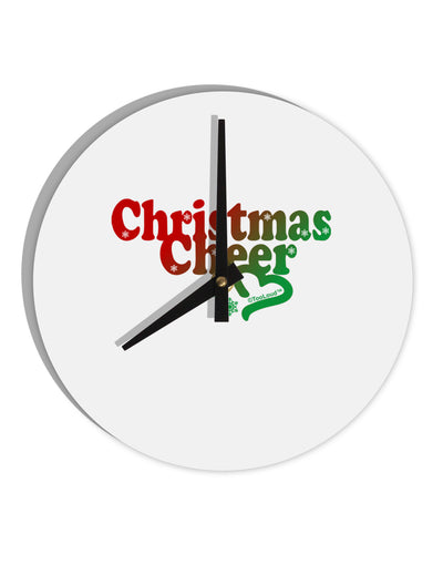 Christmas Cheer Color 10 InchRound Wall Clock-Wall Clock-TooLoud-White-Davson Sales