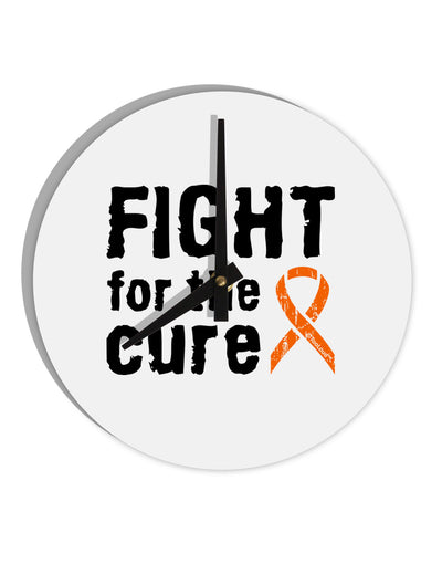 Fight for the Cure - Orange Ribbon Leukemia 10 InchRound Wall Clock-Wall Clock-TooLoud-White-Davson Sales