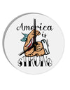 TooLoud America is Strong We will Overcome This 10 Inch Round Wall Clock-Wall Clock-TooLoud-Davson Sales